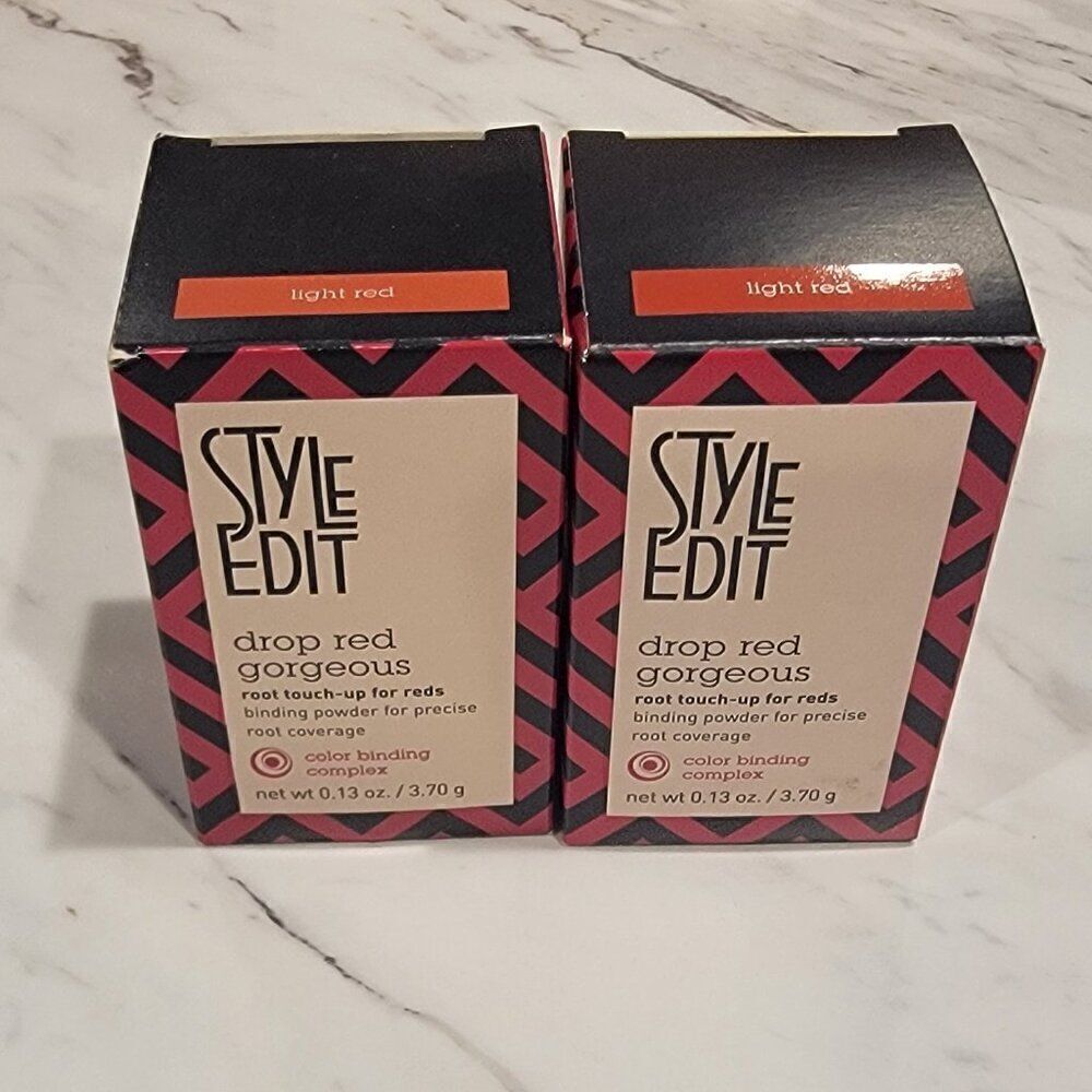 2 Boxes of Style Edit ROOT TOUCHUP Drop Red Gorgeous Light Red 0.13 oz each